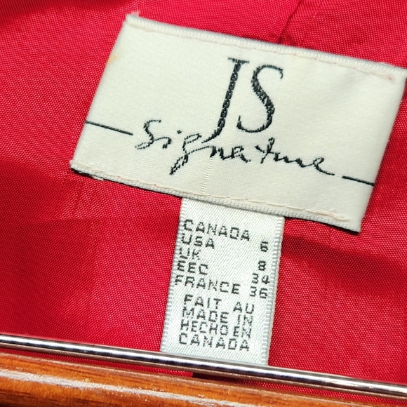 J S Signature Etched Paisley Satin Trench Coat womens 6 Grunge Goth Vampire - Picture 3 of 6